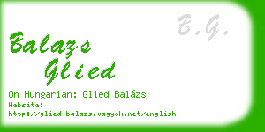 balazs glied business card
