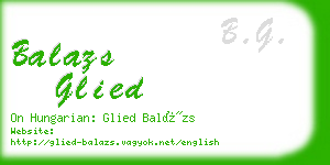 balazs glied business card